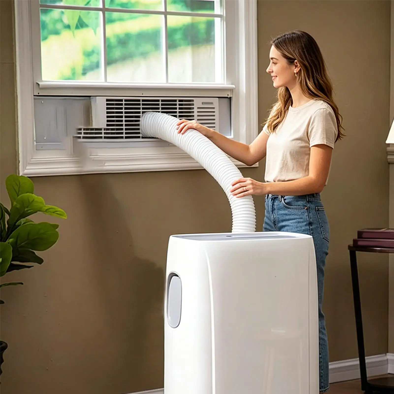 3 Meters Portable AC Vent Pipe Portable AC Vent Hose Flexible Air Conditioner Exhaust Pipe Outlet Vent Hose Duct for Mobile Air view 5