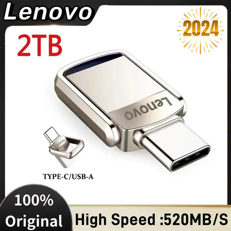 Lenovo Mini 2TB USB 3.0 Pen Drive Memory chiavette USB 1TB 512GB tipo di metallo C-OTG memoria USB impermeabile ad alta velocità da 128GB