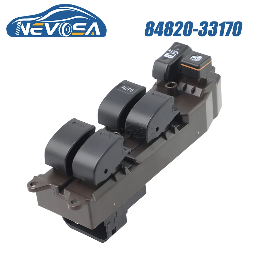 NEVOSA 84820-33170 Master Front Left Auto Electric Power Lifter Window Switch For Toyota Corolla Camry Sienna Matrix 8482033170