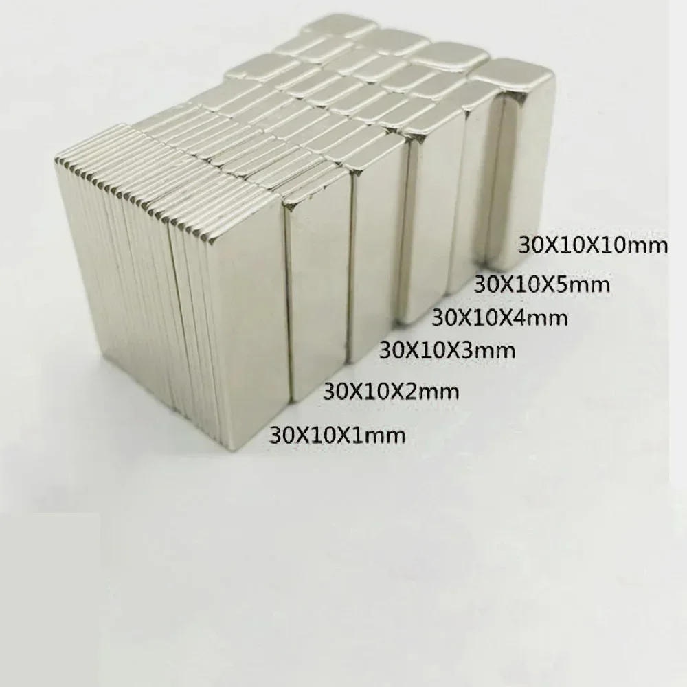 N35 30x10x1 30x10x2 30x10x3 30x10x4 30x10x5 30x10x6 Rectangle Neodymium Block Strong Magnets Rare Earth Magnets Fridge Search