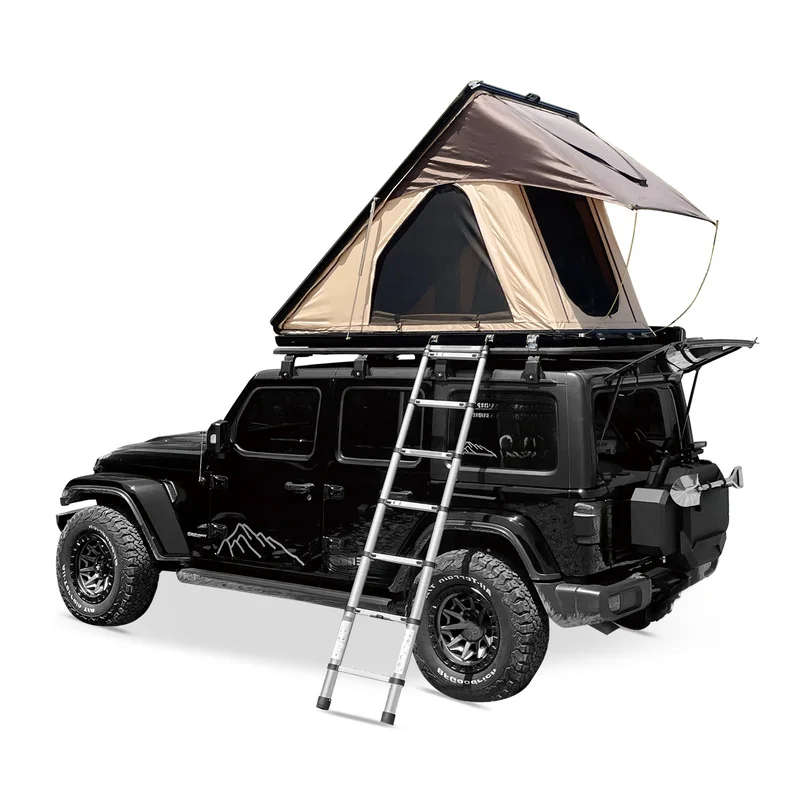 High Quality Aluminum Alloy Triangle Rooftop Tent With Automatic Quick Open Function, Suitable For Cars And SUV Outdoor Camping