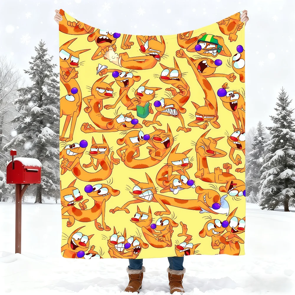 Cartoon Animation C-Catdog-ES Blanket Blanket for Home Bedroom Bed Sofa Picnic Travel Office Cover Blanket Kids