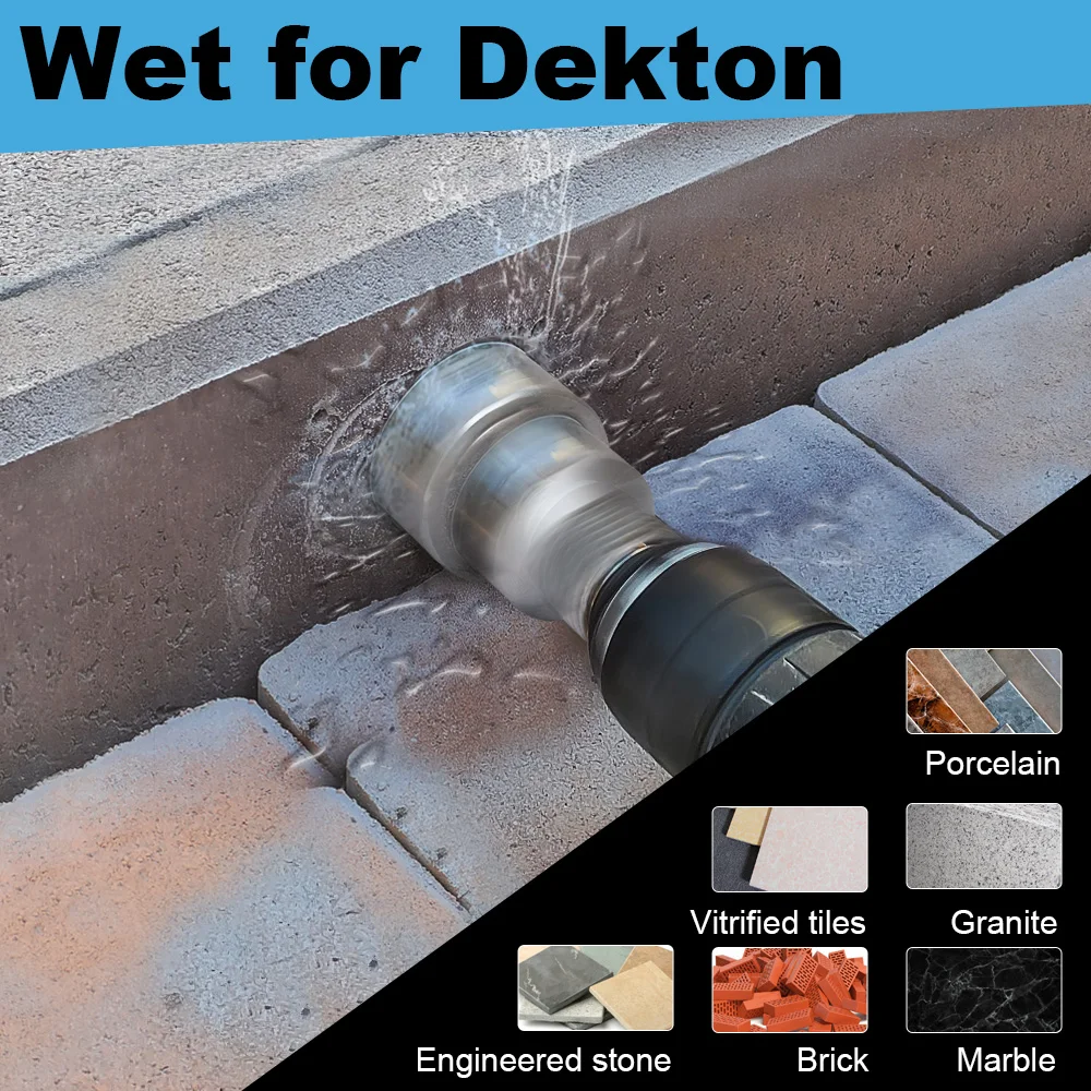 Panfreet Cnc Diamond Core Bits 35mm Stone Core Bits With M14 female & 1/2 Gas Arbor Wet For Porcelain Tile,Dekton and Neolith