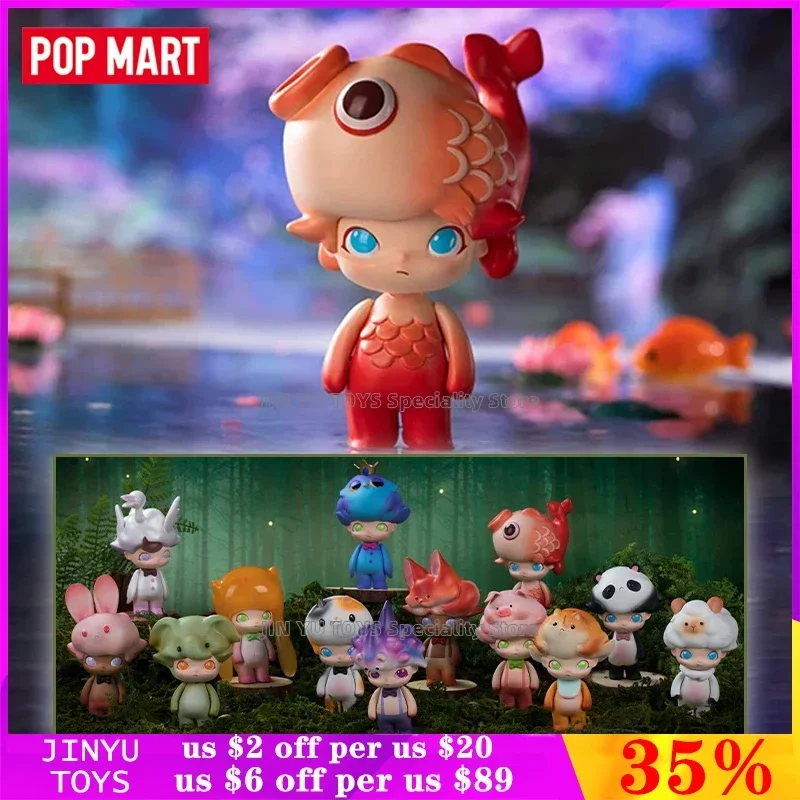 POP MART DIMOO Stray Animals Series Blind Box Cute Anime Figure Model Designer Doll Desktop Ornaments Gifts for Kids Trendy Toys