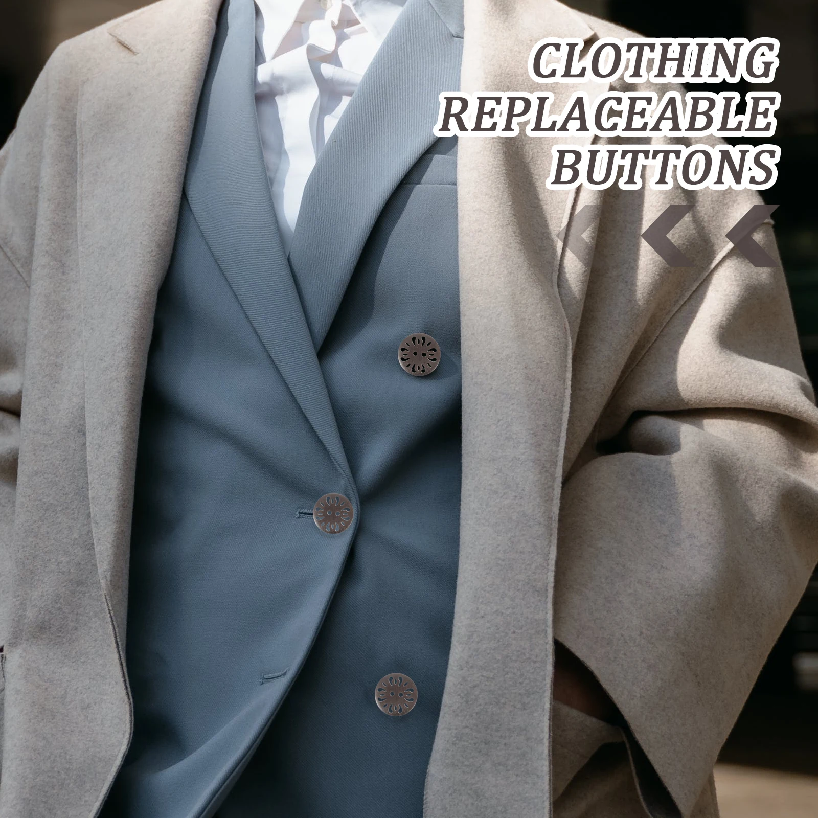 

50Pcs Vintage Wood Buttons for Sewing Clothing DIY Craft Accessories Coat Replacement Decorative Wooden Buttons