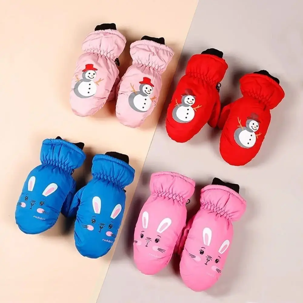 

Детские снежные перчатки Snow Man для детей от 2 до 5 лет, водонепроницаемые зимние детские лыжные варежки с защитой от потери, пряжка в форме автомобиля