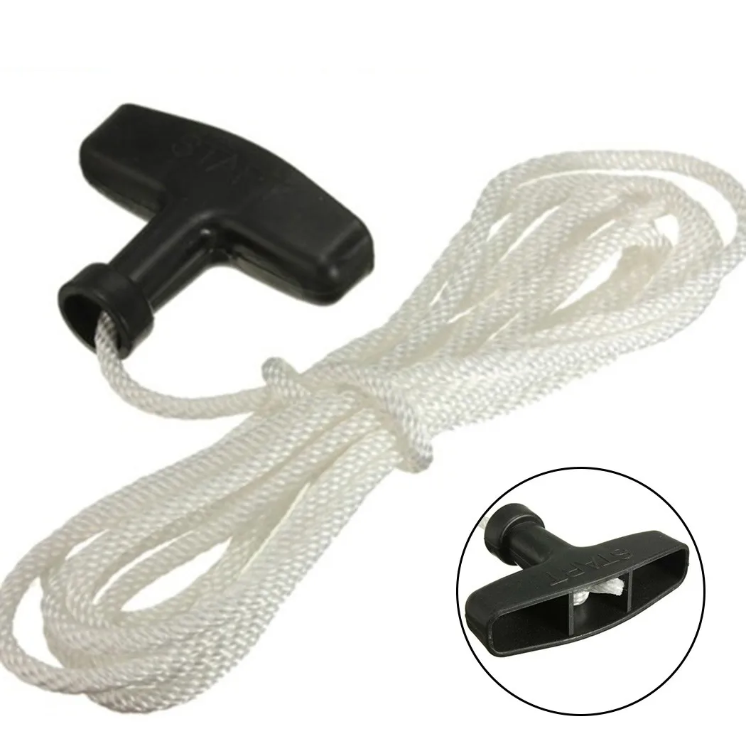 Lawn Mower Parts Cord Line/Rope Starter Pull Handle For Most Petrol Machines Mower Engine Petrol Practical Sale