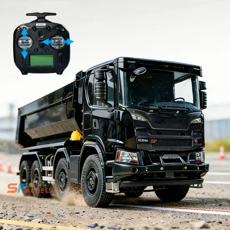 

Double Eagle 8x8 Hydraulic Dump Truck 1/14 E118 G580 RC Truck Model RTR with Lights Sound Differential Lock RC Car 2026 New