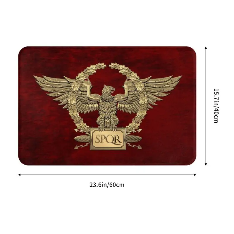 Gold Roman Imperial Eagle Front Floor Door Entrance Mats Indoor Military Rome SPQR Kitchen Bath Doormat Living Room Carpet Rug