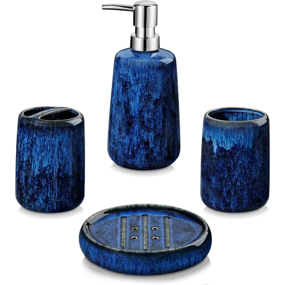 blue-bathroom-accessories-set-ceramic-soap-dispenser-and-toothbrush-holder-sets-stoneware-4-pcs-bathroom-sink-set-for-modern