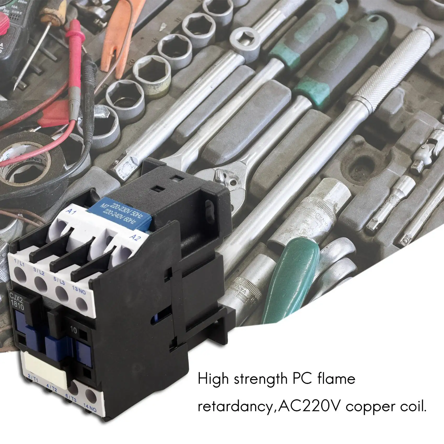 ABGH-Power AC Contactor 1NO AC 220V 50/60Hz Coil Motor Starter Relay 32A 3-Phase-Pole