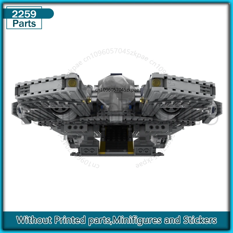 كروزر الفضاء فيلم YT-985 MOC بنة الطائرات نقل التكنولوجيا الطوب نموذج لتقوم بها بنفسك الجمعية عرض جمع اللعب #3