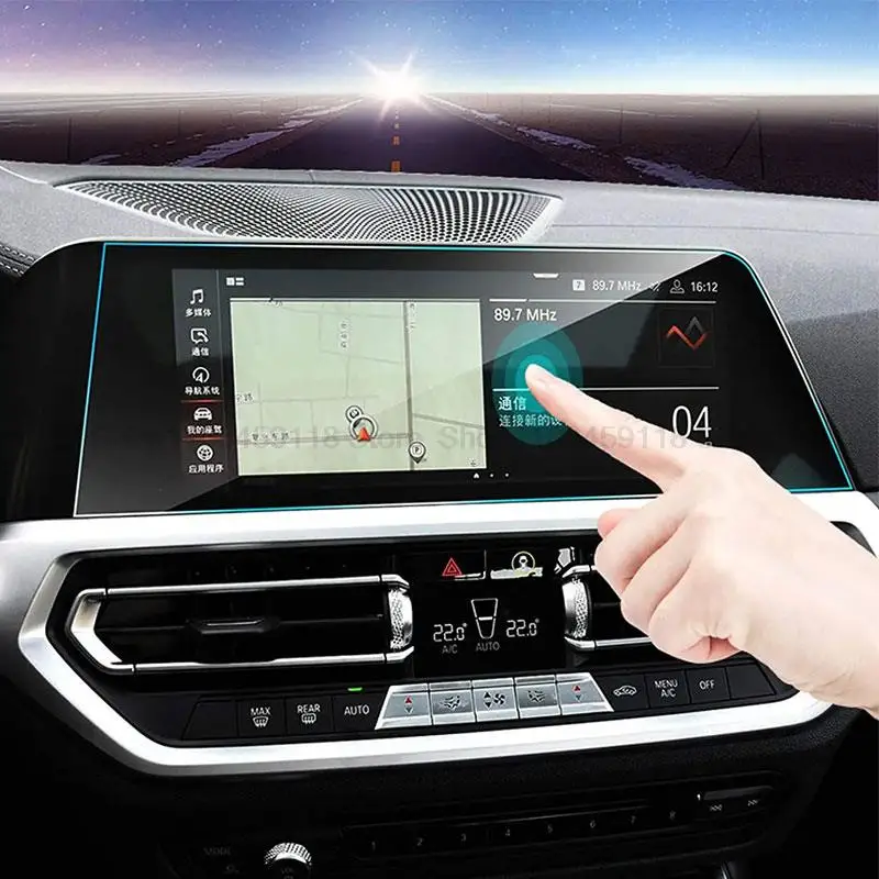 

Защитная пленка для экрана из закаленного стекла для BMW 3 серии 2019-2022 10,25-дюймовый автомобильный навигационный сенсорный экран аксессуары для защиты от царапин