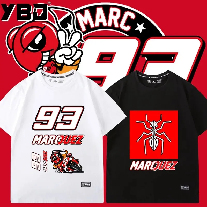 2021 New Short-sleeved T-shirt Men's and Women's Versatile Pure Cotton MotoGp Mark Marquis Men's Short-sleeved T-shirt