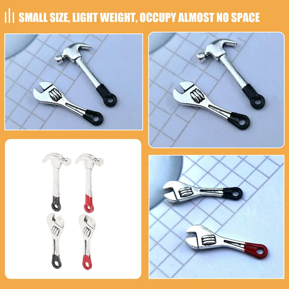 

16Pcs Simulation Repair Tools Box Miniature Tool Set Small Scale Pretend Play Accessories for Kids Dollhouse Scene Decoration