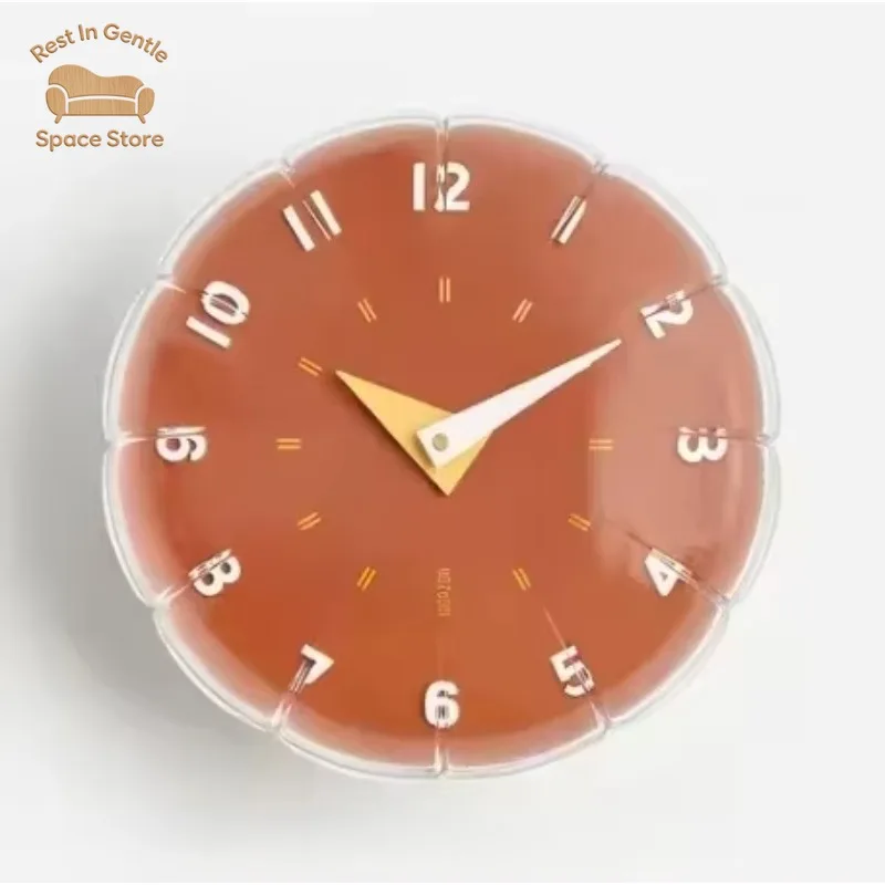 Wall Clock Living Room 2023 New Style Free Punching Light Luxury Bubble Nordic Network Red Clock Ornament Pendant Clock Circular