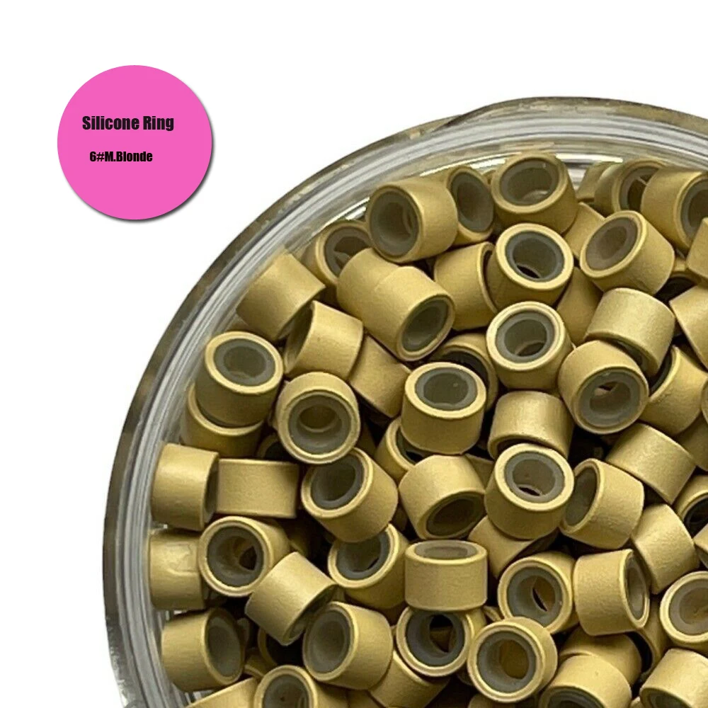 Silicone Micro Beads 1000Units Silicone Micro Rings  5.0mm*3.0mm*3.0mm Blonde Hair Extension Ring Link Beads 9 Colors Optional