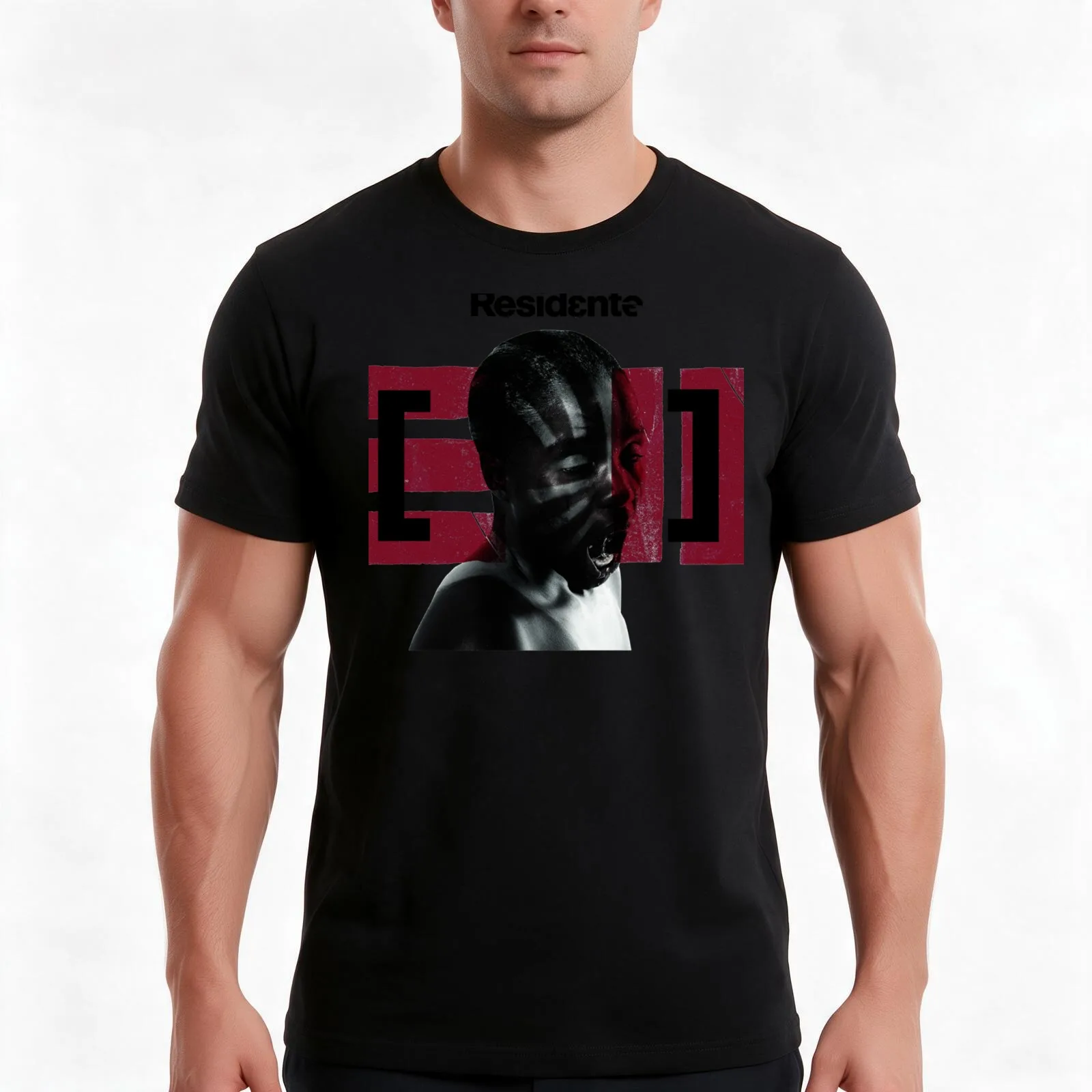 Residente T-Shirt Summer Casual Cotton Tee Oversized Streetwear Tops Vintage Graphic Print Loose Fit Short Sleeve