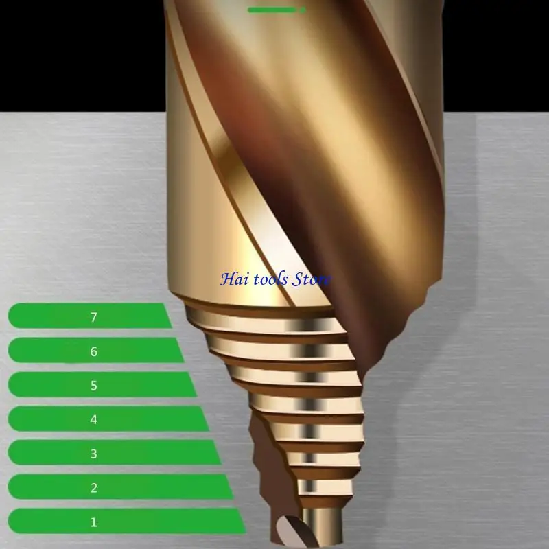 

X37E Cobalt Straight Step Drill Bits Hole Cutter For Stainless Steel Electric Drill Power Tools 3/4/6/8/10/12/13mm