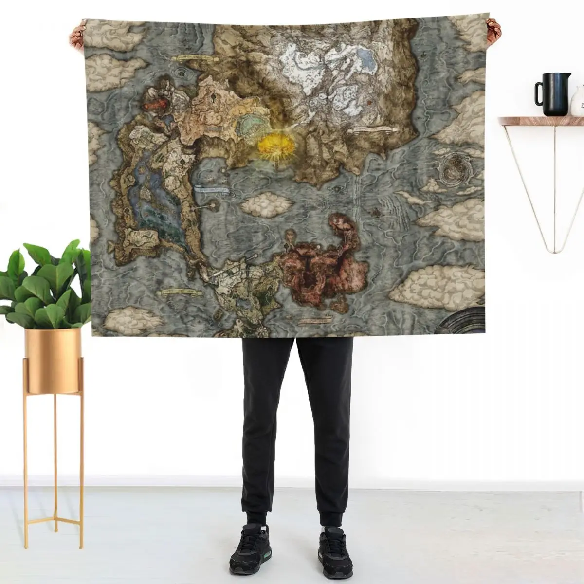 E.L.D.E.N MAP Classic Throw Blanket Cozy Throw Blanket Birthday Gift for Him Her