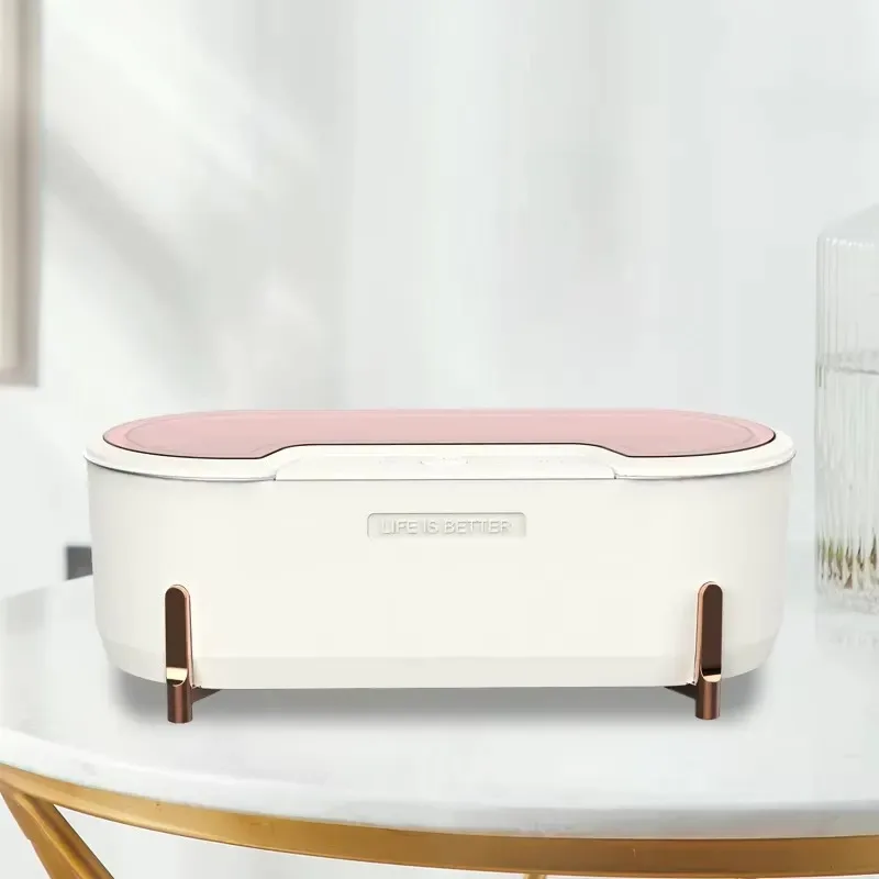Large Capacity 12V Ultrasonic Cleaner 47000Hz 400ml for Jewelry Glasses Household Personal Items