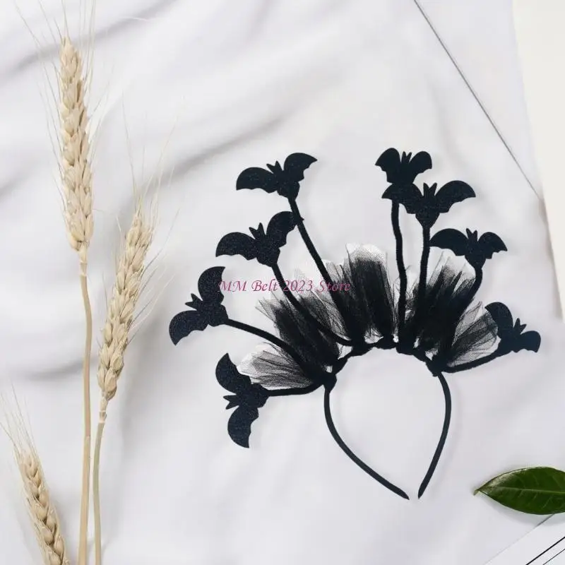 49me Twisty Bat Hairband for Women Kids Cosplay Party Props Headband Halloween Accessories Roleplay Party Hairhoop