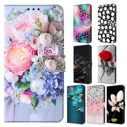 Flip Leather Case For iPhone 6 7 8 X XS XR 11 12 Pro Max 3D Fashion Flower pattern Painted Wallet For iPhone 6 7 8 Plus Funda