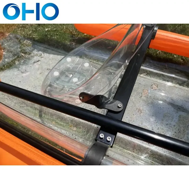 OHO High Quality Transparent Kayak Clear Fishing Canoe Boat With Paddle for 1 2 Person