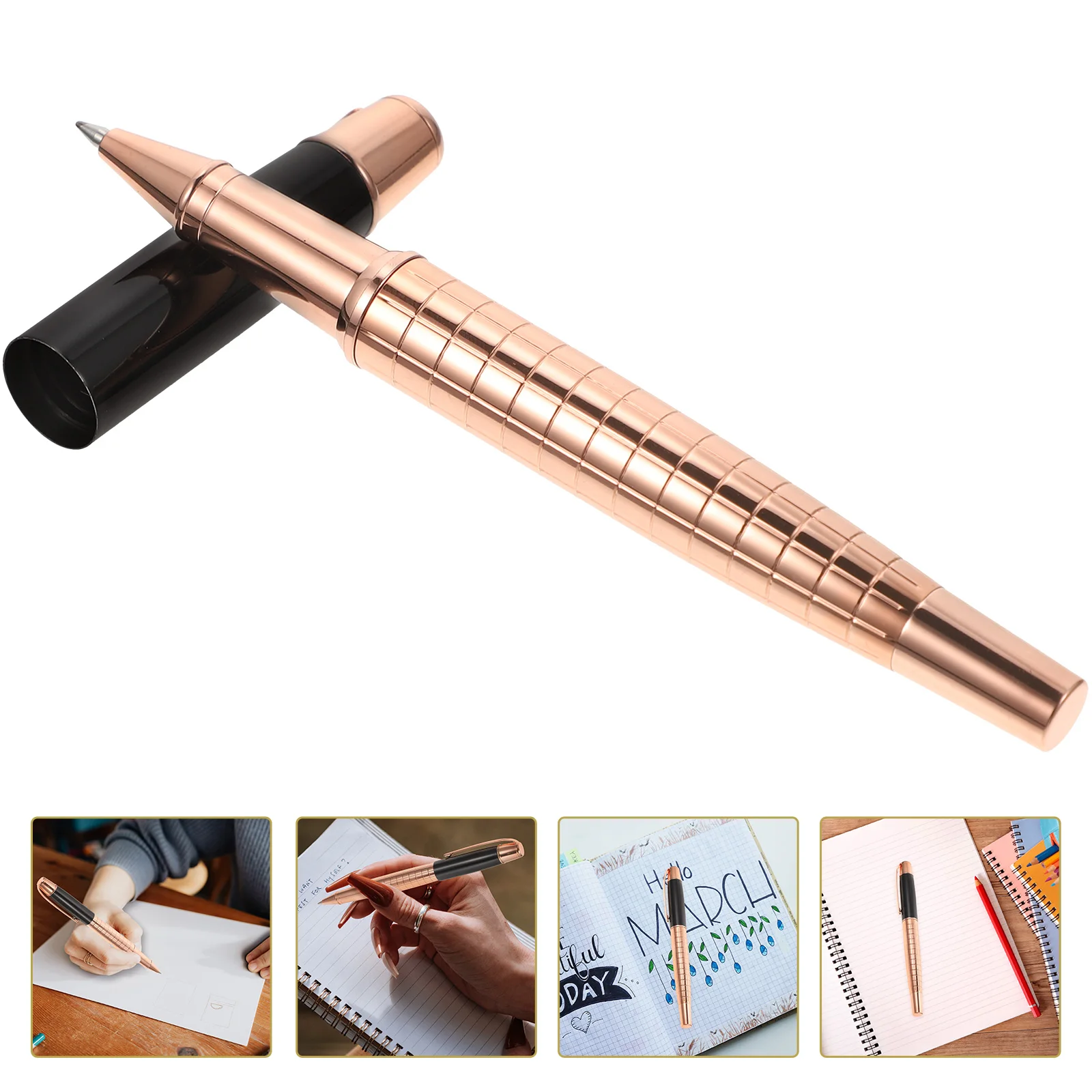 

Refillable Office Gel Business Sign Pen Fine Tip Writing Pen For Student Portable Metal Pens Gift Stationery Supply