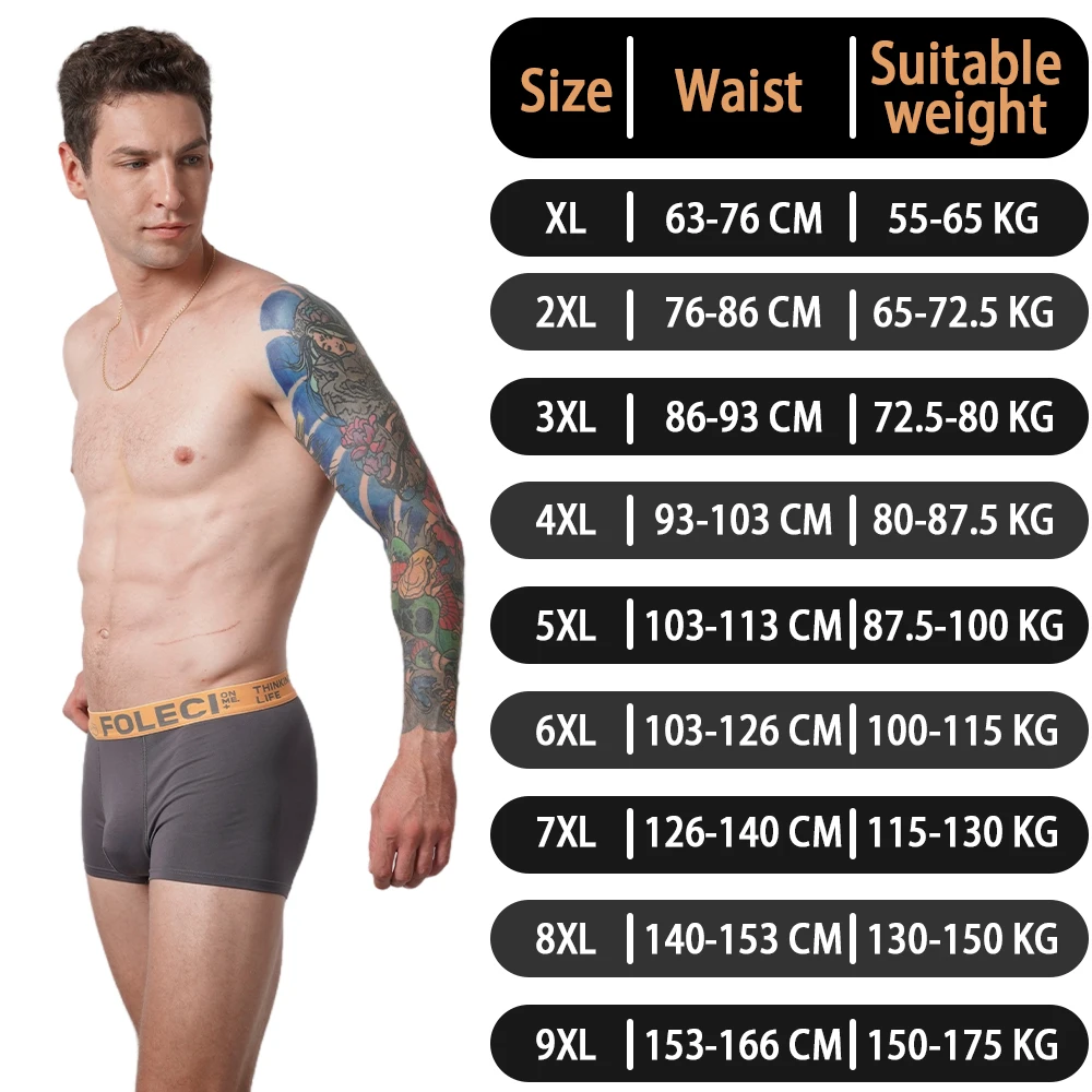 2024 New Men\'s Cotton Underwear Boxers Oversized Breathable Underpants Large Size Shorts Soft Man Boy Boxershorts Panties XL-9XL