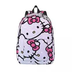 Hello Kitty Cartoon Casual Backpack Gift High School Business Daypack for Men Women Laptop Computer Canvas Bags