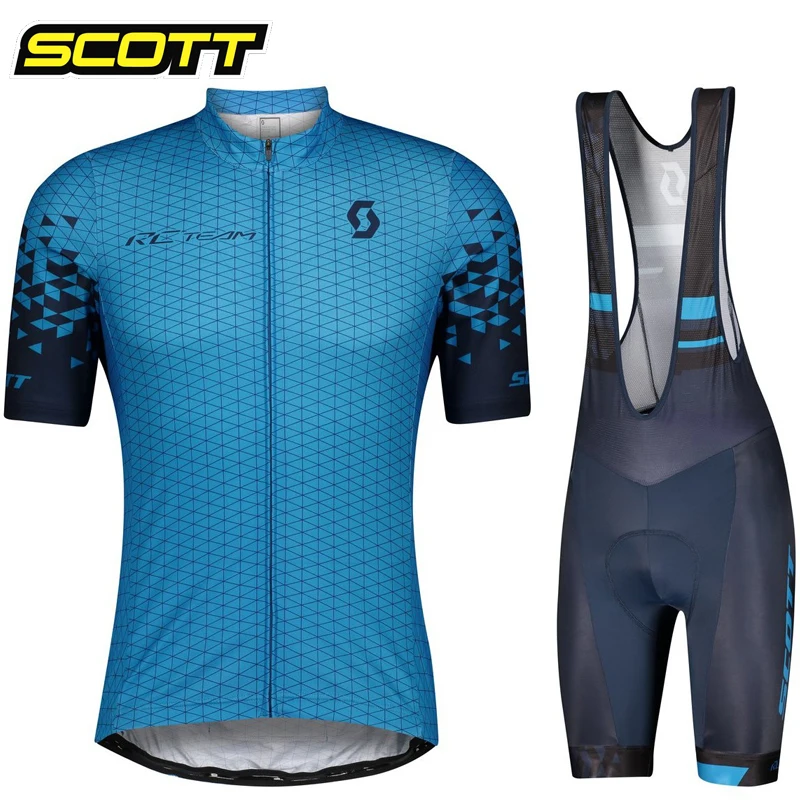 Summer Cycling Clothing 2023 SCOTT Team Men\'s Sports Set Blouse Shorts Clothes Mens Set Jumper Man Cycle Jersey Costume Bike Mtb