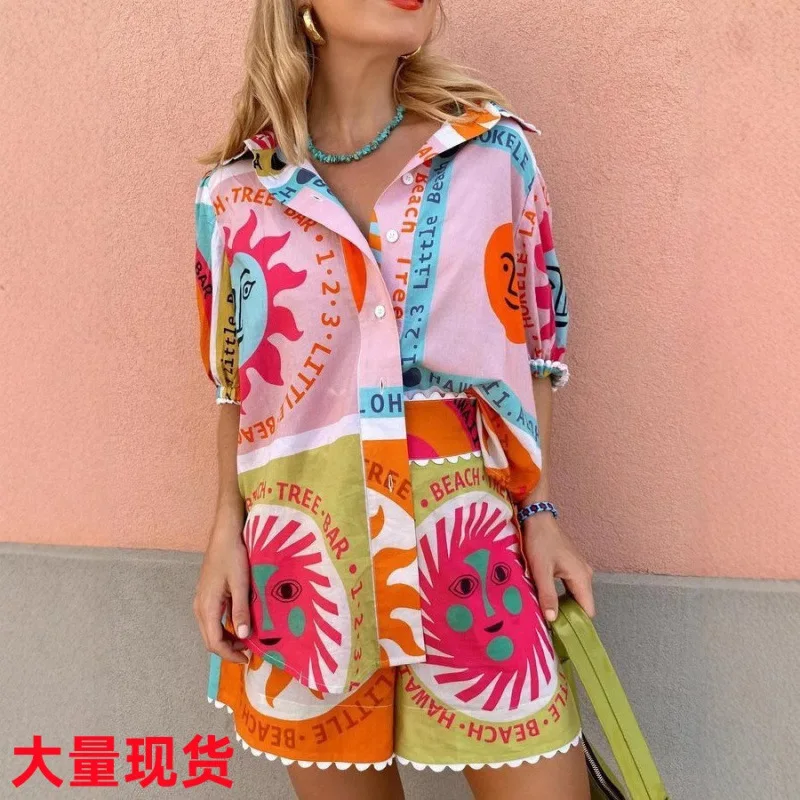 

Open Front Lace Trim Shirt Set 2026 Casual Chic Womens Blouse and Cardigan Outfit for Office Daily Wear Loose Fit Two Piece