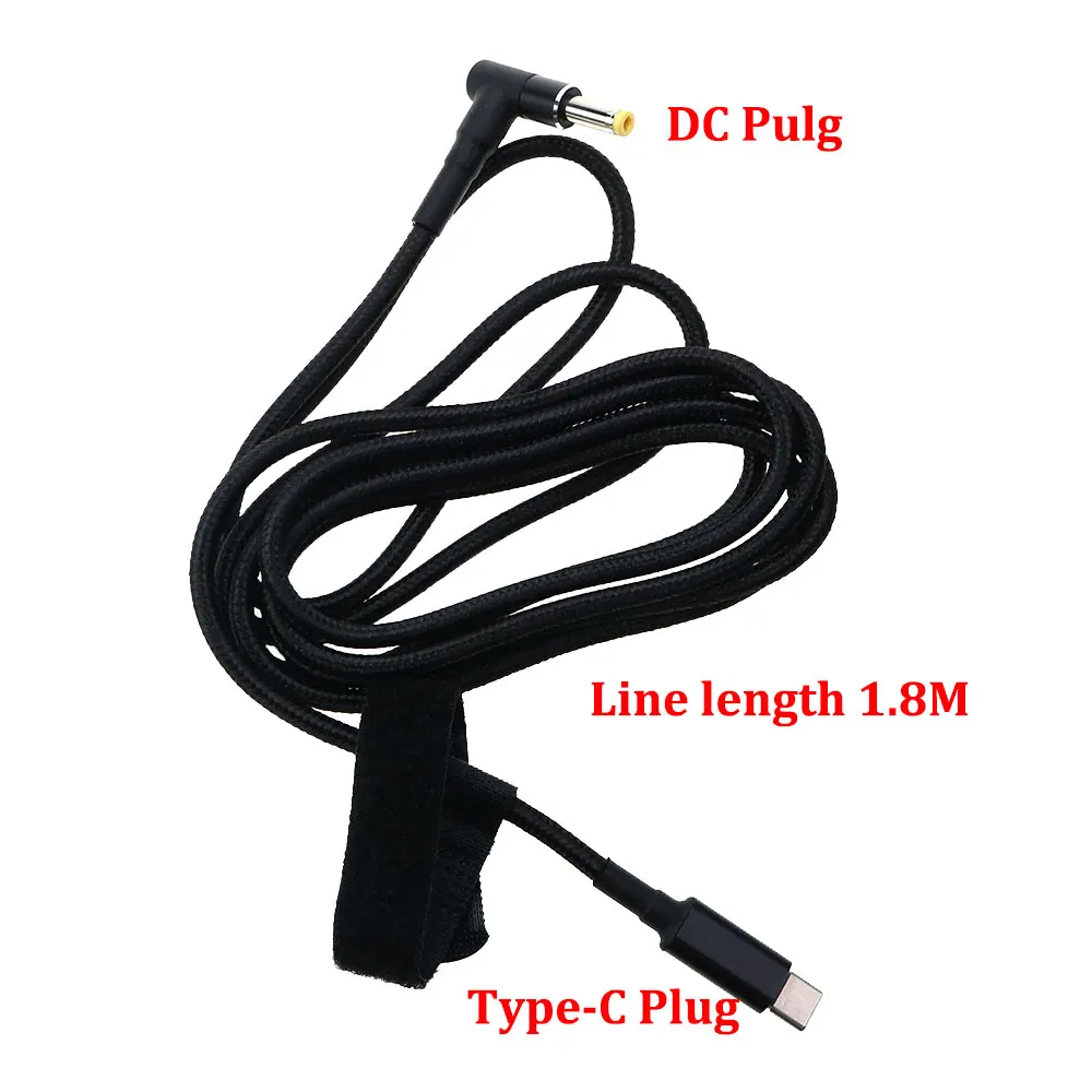 USB Type C to DC2.5*0.7 3.0*1.1 3.5*1.35 4.0*1.35 4.0*1.7 4.5*3.0 4.8*1.7mm Male Plug Converter USB-C PD Lure Charging Cable