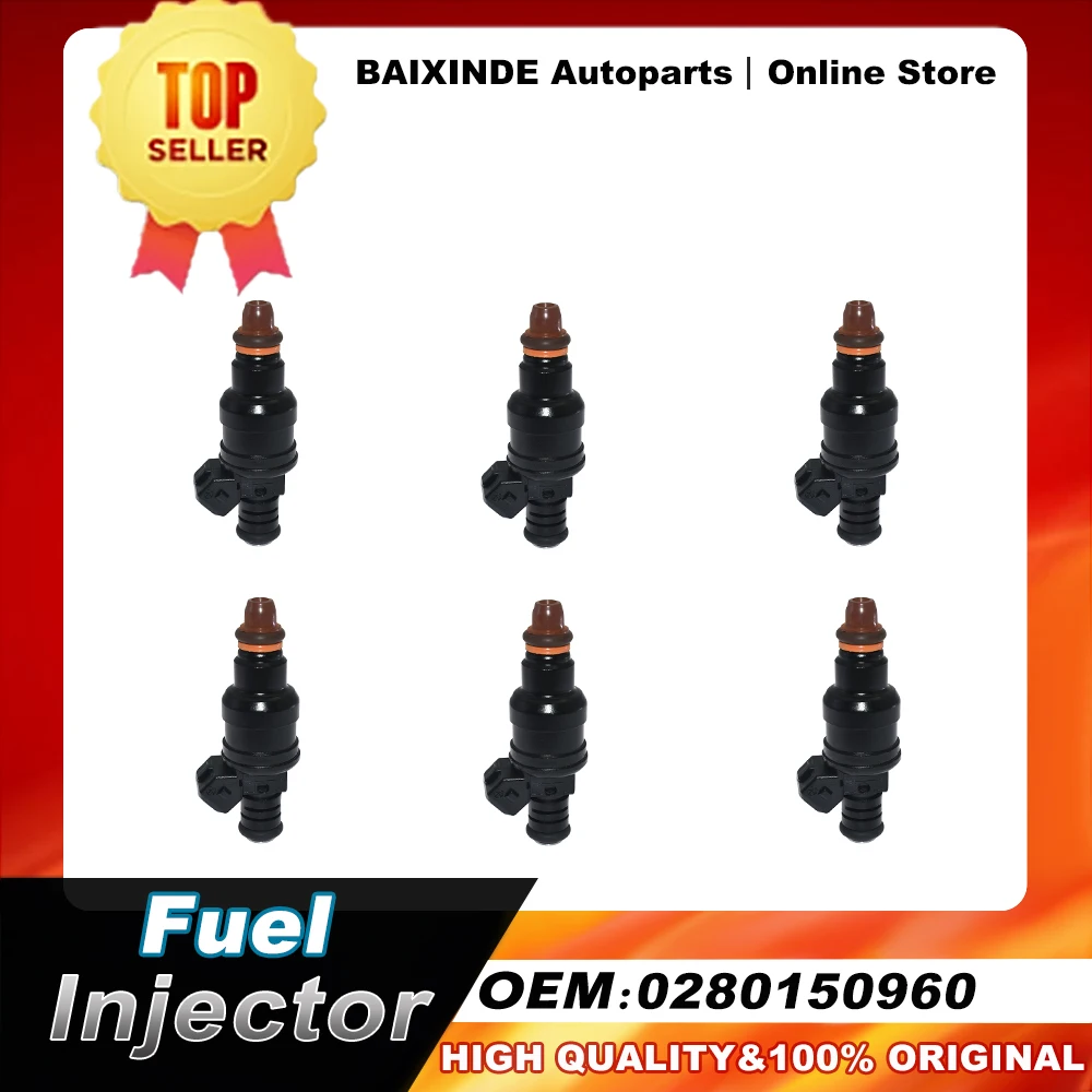 1/6PCS OEM 0280150960 Fuel Injector Nozzle For Buick Regal LeSabre, Oldsmobile 98 Silhouette Toronado Car Accessories