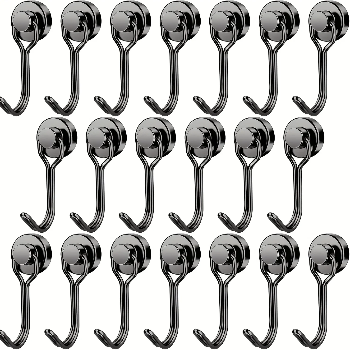 30 LBS Magnetic Hooks Heavy Duty Magnetic Swivel Hooks Cruise Black Strong Neodymium Magnet Hook for Hanging, Magnets with Hook