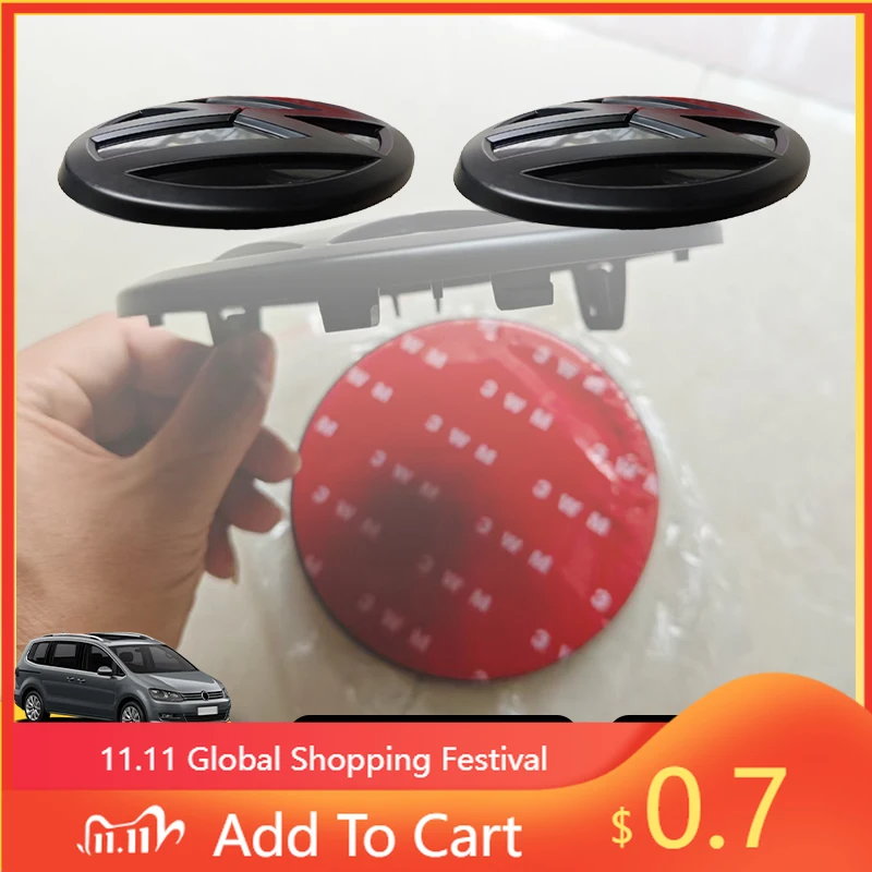 

For Volkswagen VW Interior Stickers Key Case 2pcs Replacement Badge For Caddy 2016-2020 150mm Front Grill Badge 130mm Rear Trunk