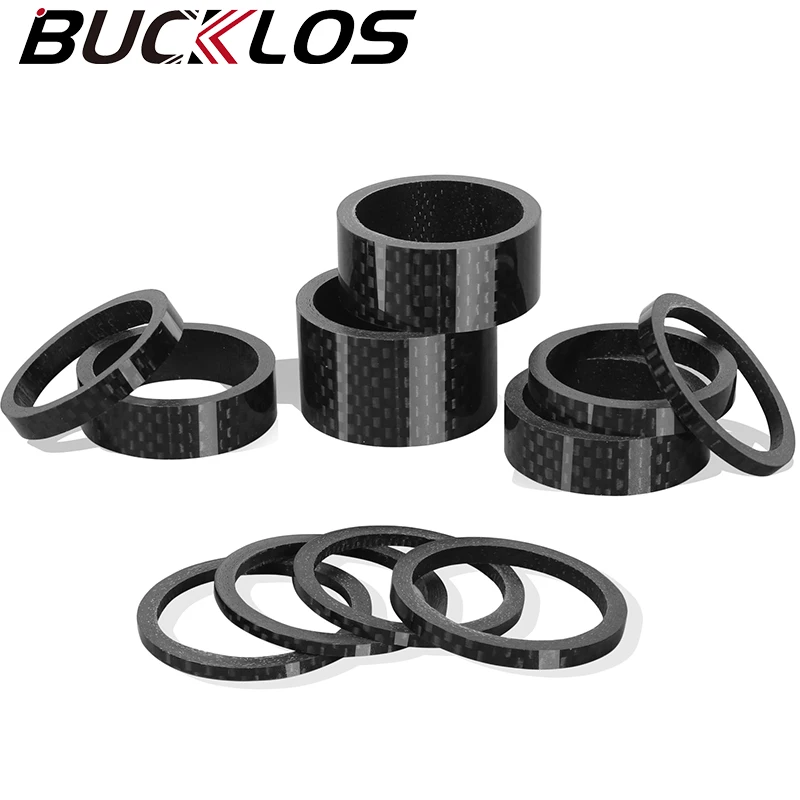 Bucklos 11pcs Fahrrad Vorbau Abstand halter Kohle faser Rennrad Mountainbike Headset Unter leg scheibe leichte 1-1/4 "Fahrrad Gabel Unter leg scheibe
