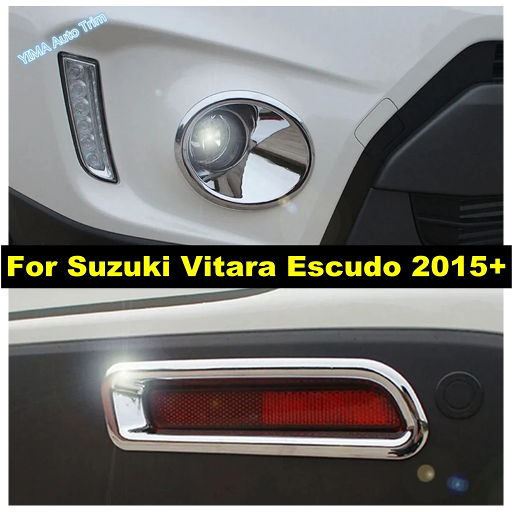 

ABS Chrome Exterior Front Head Face Fog Lights / Rear Brake Lamp Cover Trim For Suzuki Vitara Escudo 2015 - 2020 Car Accessories