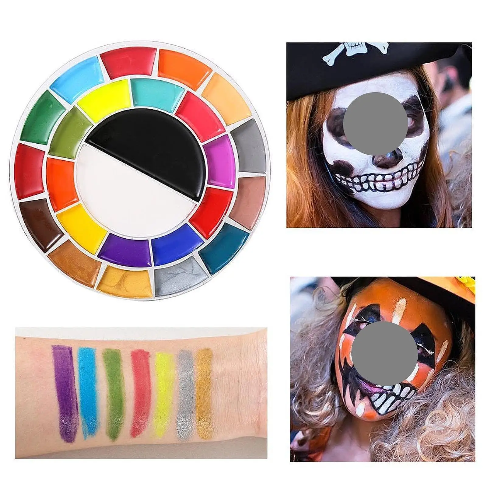 Face Body Paint Make up Palette สําหรับการแสดงบนเวทีคาร์นิวัลสําหรับเด็ก