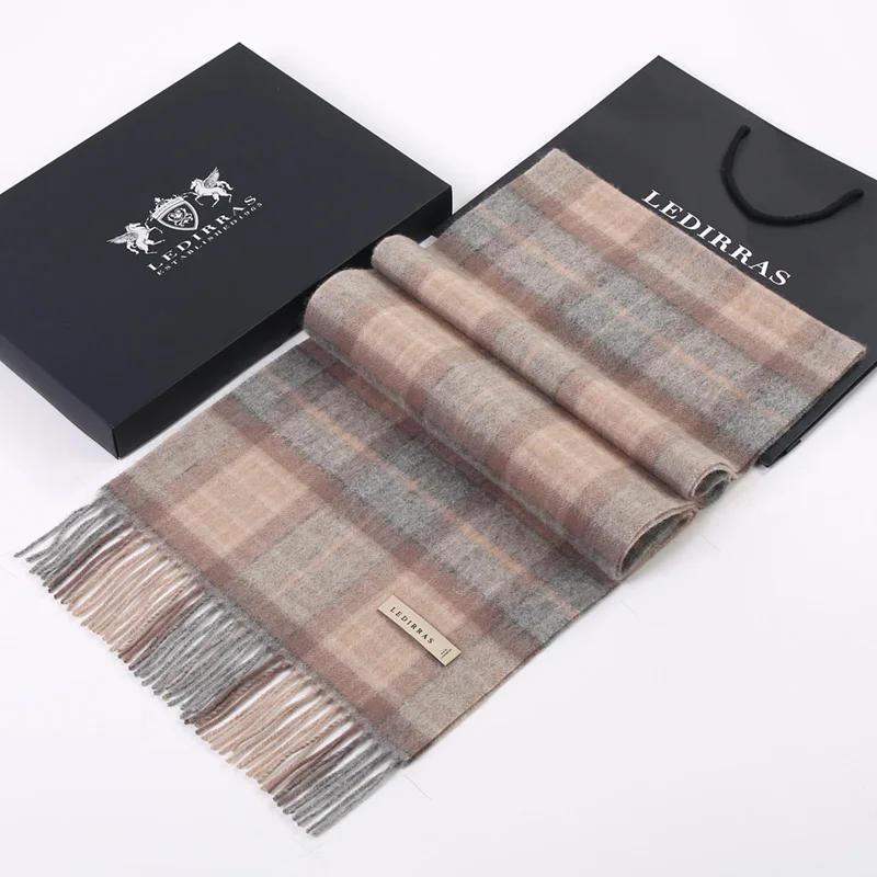 高級-00-ウール-スカーフ-男性と女性用-冬-暖かい-チェック柄-ネックウォーマー-学生ギフト-誕生日プレゼント-ギフトボックス入り