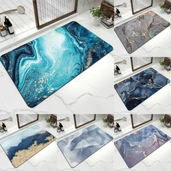 Alfombra absorbente con diseño de mármol para baño, decoración del hogar, puerta de habitación, dormitorio, sala de estar, entrada