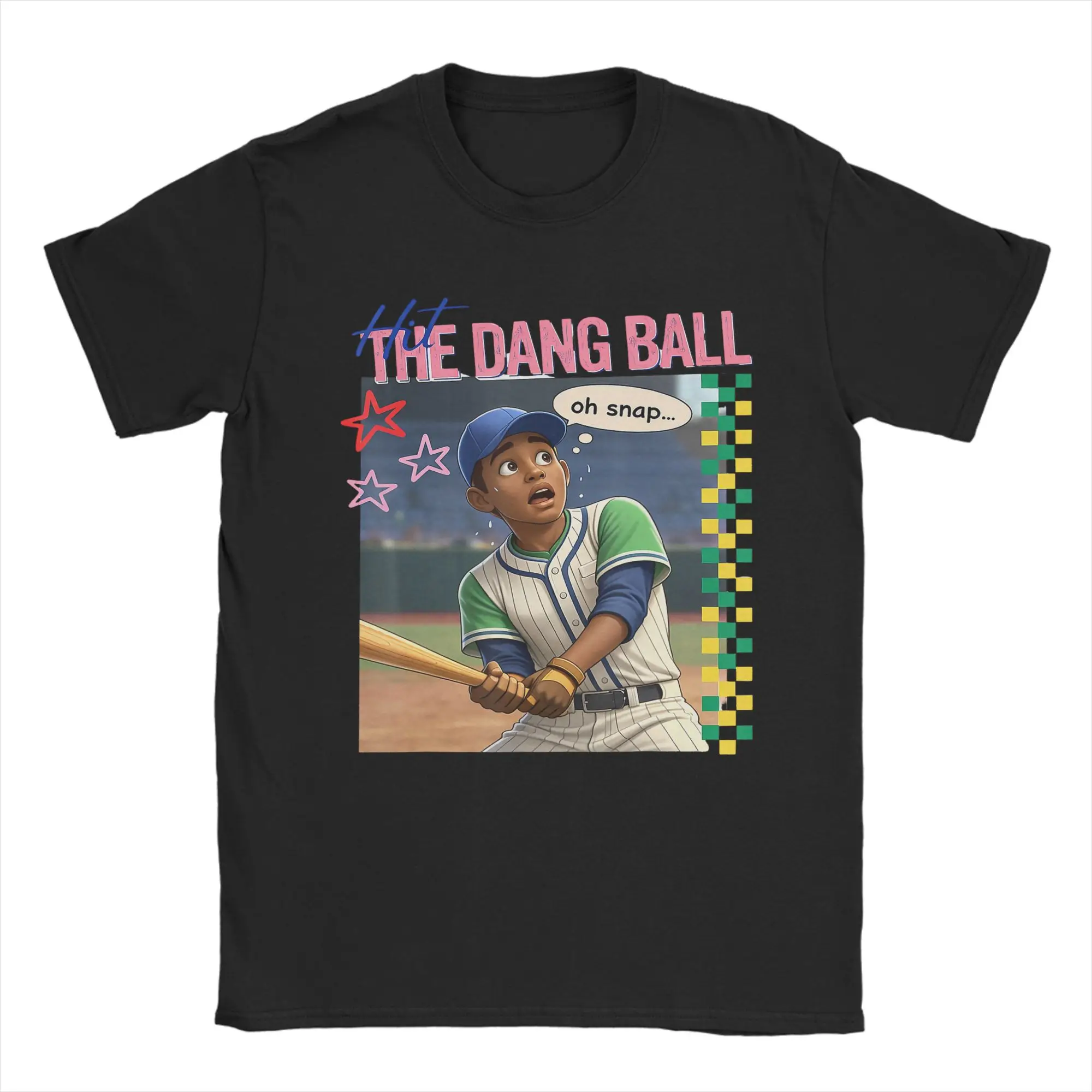 Vintage T-Shirt Funny Sports Mom Hit The Dang Ball Meme 100% Cotton T-Shirts  Novelty Tshirt for Men Summer Short Sleeve Tees