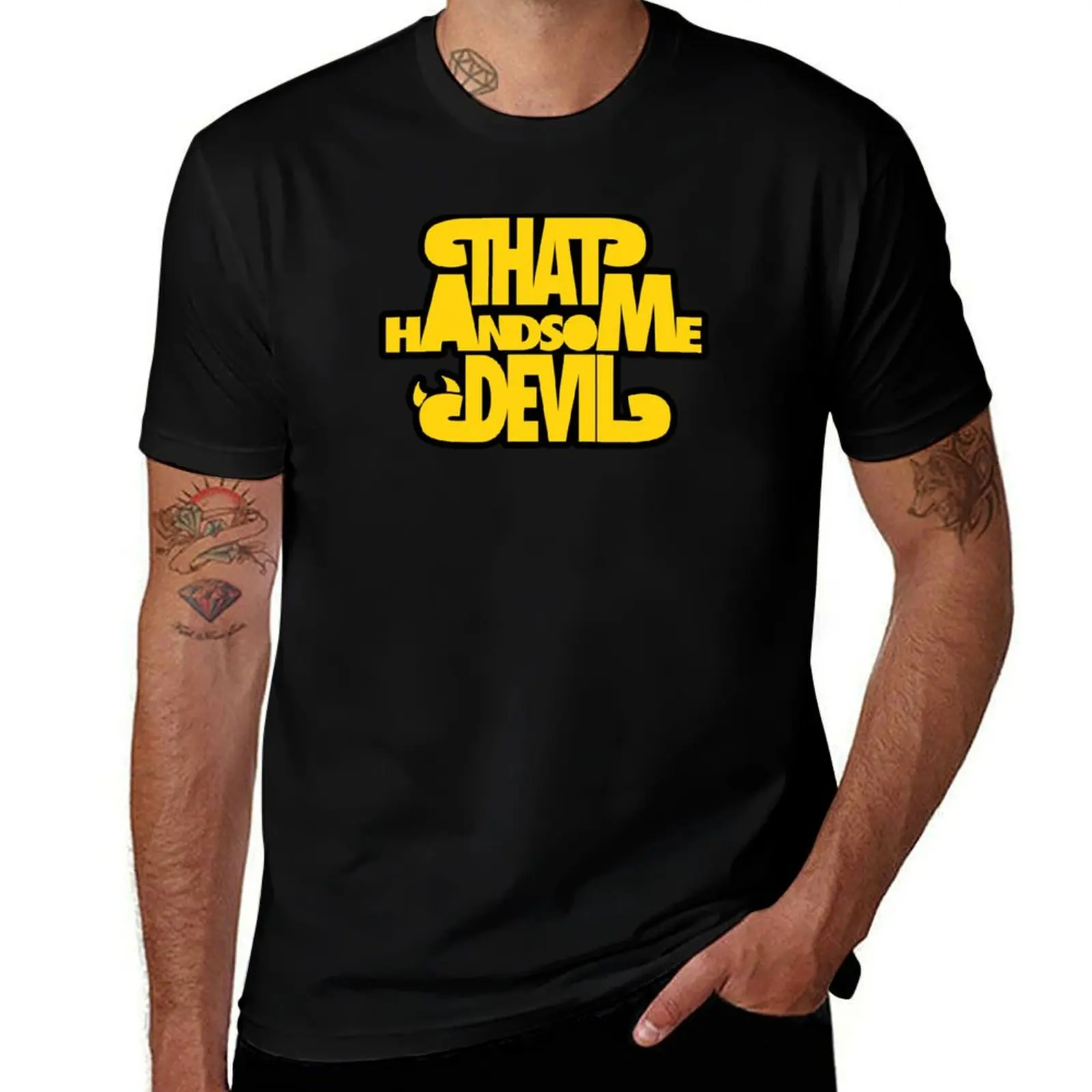 

That Handsome Devil T-Shirt Simple Solid Color Crew Neck Tee