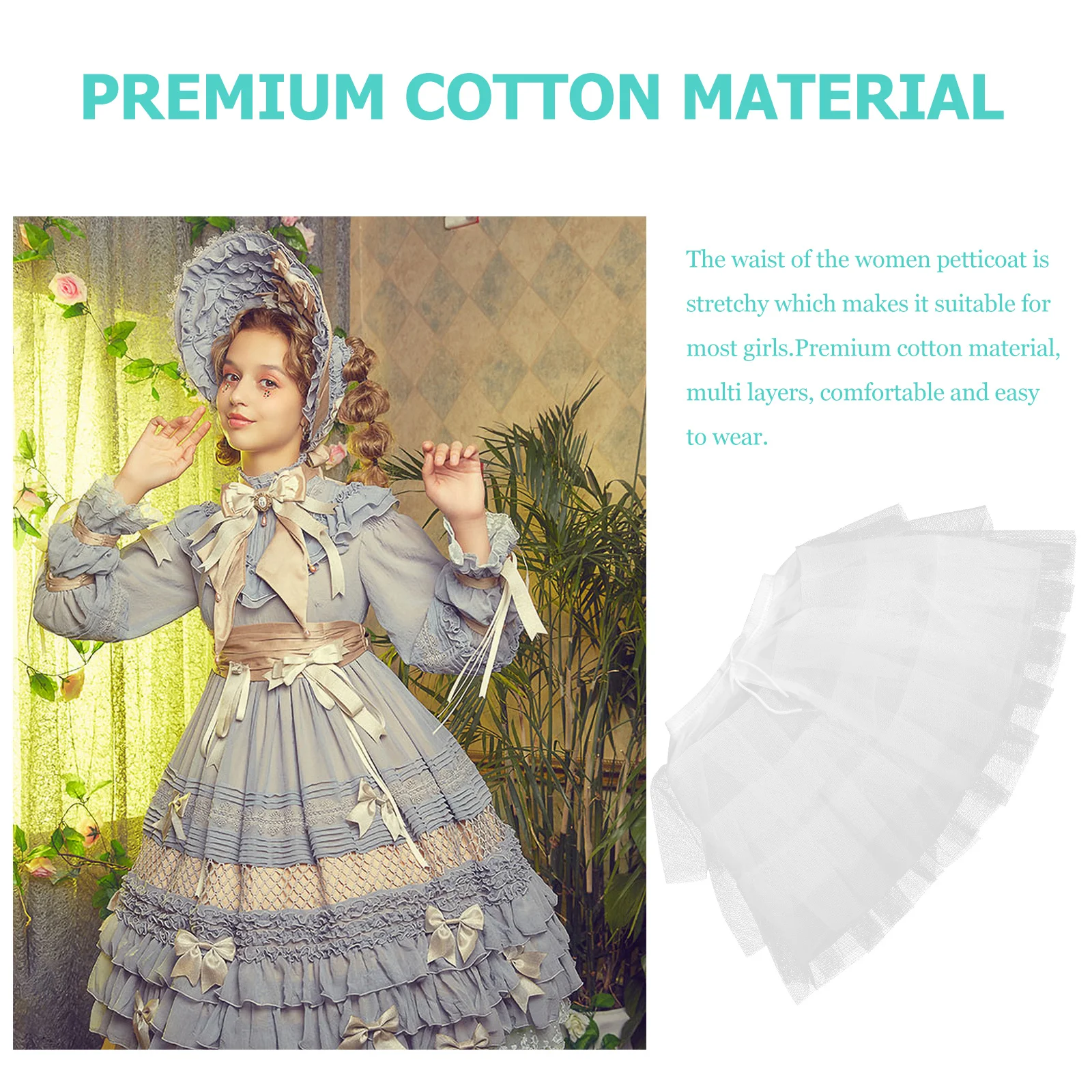

Petticoat for Women Wedding Dress Underskirt Comfortable Durable Practical Gift for Wife Mom Friend Wedding Dress