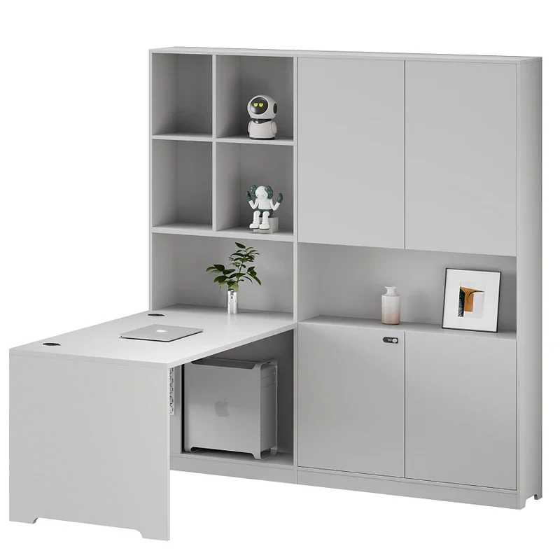 2026 Modern Style New Office Partition Table Staff Station Desk Wooden Cabinet Panel Corporate Offices Furniture Modular Worksta