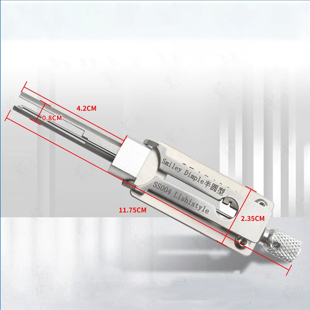 

Инструменты LISHI LISHISTYLE SS004 SMILEY: Набор для вскрытия замков 2-в-1 (полукруглый тип) для домашних замков