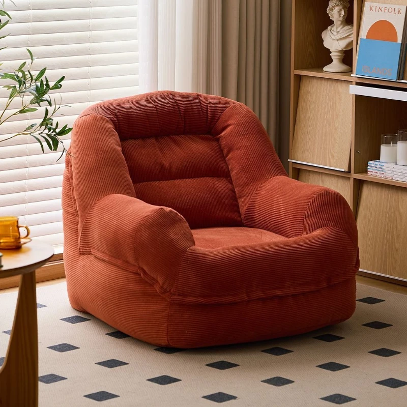 أريكة غرفة المعيشة الكسولة واحدة مريحة كرسي حصير المتسكع شرفة الترفيه كرسي مع مسند القدمين أثاث غرفة المعيشة