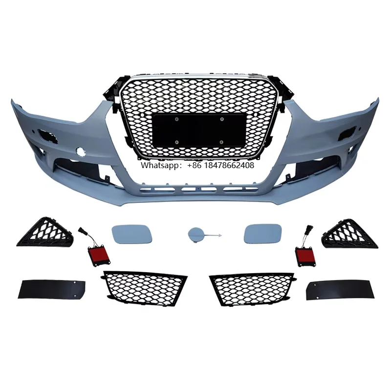 

Factory Auto 2013-2016 A4 S4 Front Bumper Car RS4 Style Look Body Kit with Black Grille for A4 S4 B8.5 2013 2014 2015 2016