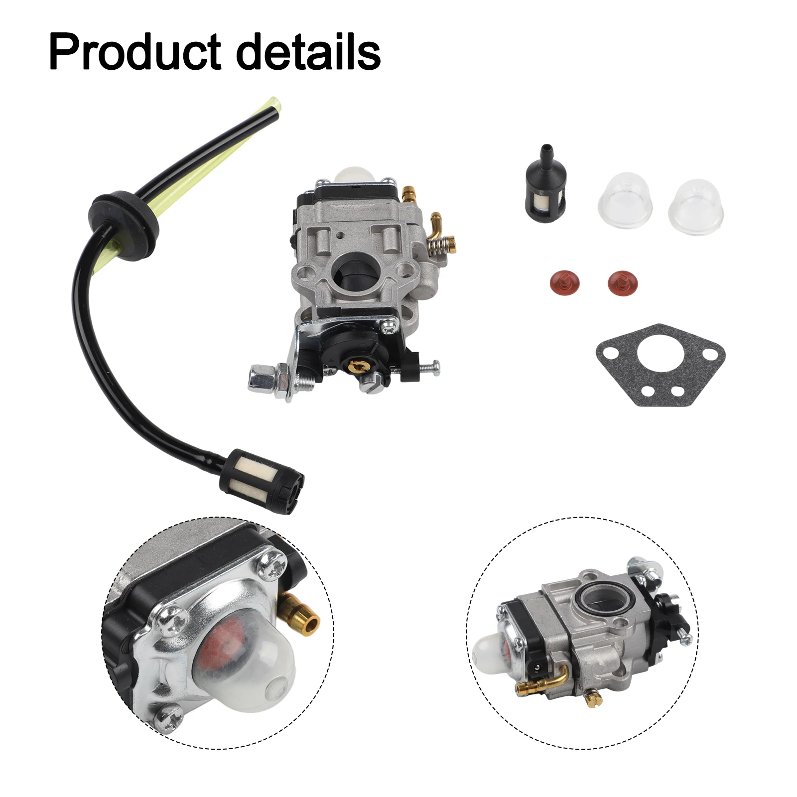 For RBC38SB For RBC40SB Carburetor Kit Gardening Tasks Small Engine Repairs Installation Kit For Primer Bulbs 15mm Venturi